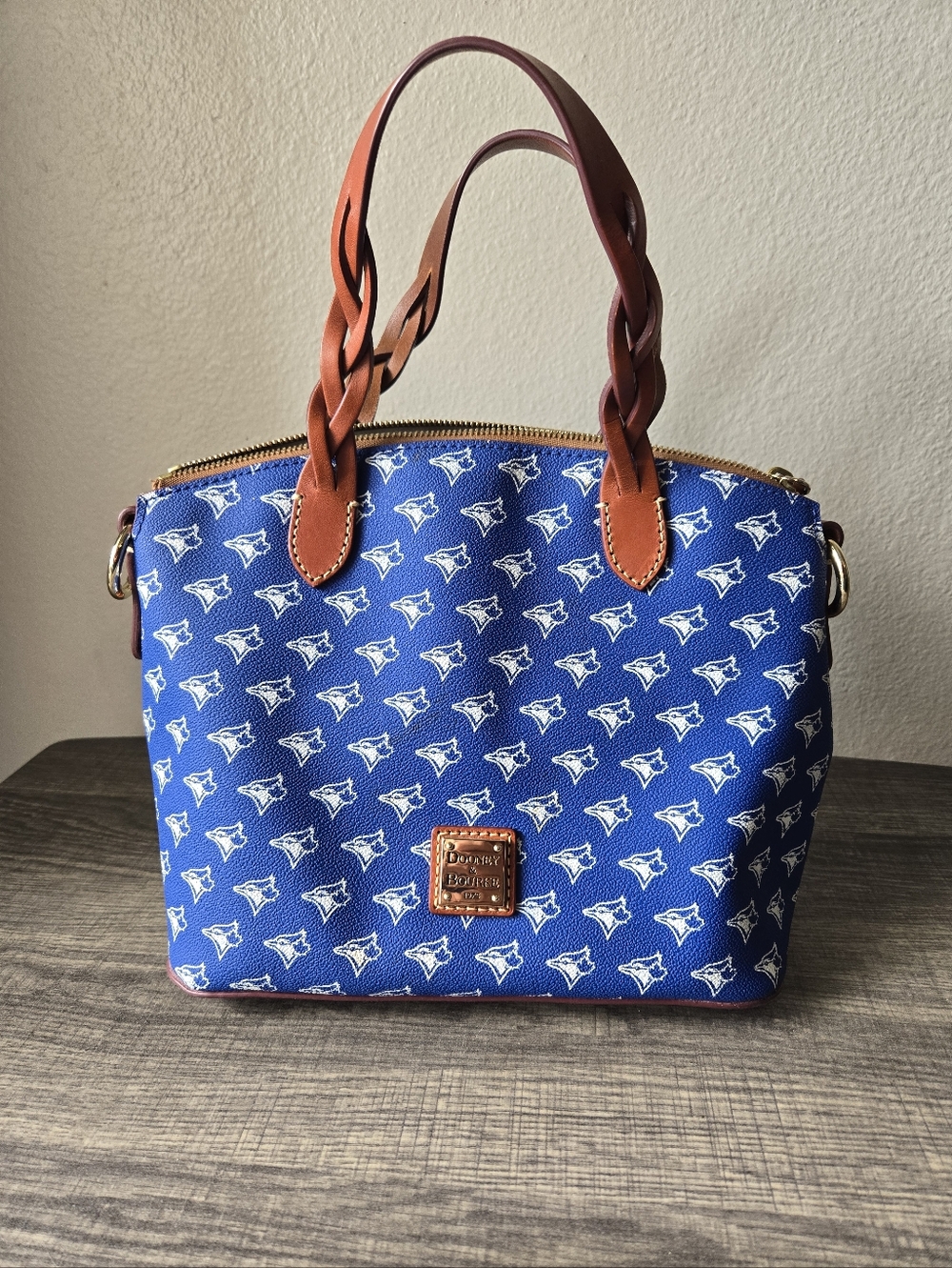 Dooney & Bourke MLB Toronto Blue Jays Celeste Small Satchel, No Crossbody Strap